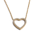 Colar Feminino Coração com Zircônia em Aço Inoxidável 4 Ouro