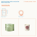 Nicole Rose Sculpture Concrete Silicone Mold DIY Handmade Candle Jar Molds for Gypsum and Jesmonite Home Decor
