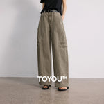 Calça Jeans Feminina Barrel com Recortes