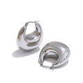 Brinco de Argola Chunky Vazado Polido