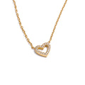 Colar Feminino Coração com Zircônia em Aço Inoxidável 5 Colar Ouro