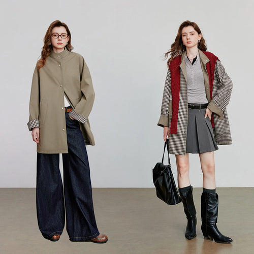 Trench Coat Feminino Midi de Liocel e Algodão