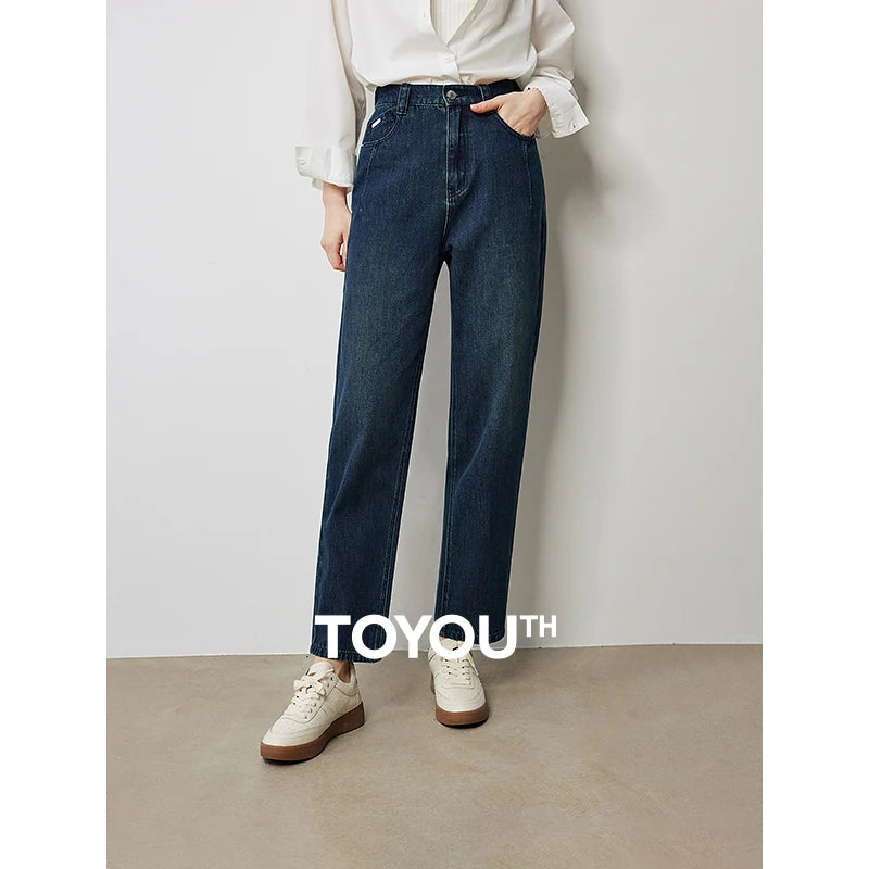 Calça Jeans Feminina Cropped Cintura Alta