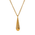 Colar Feminino Gota em Aço Inoxidável 7 Ouro