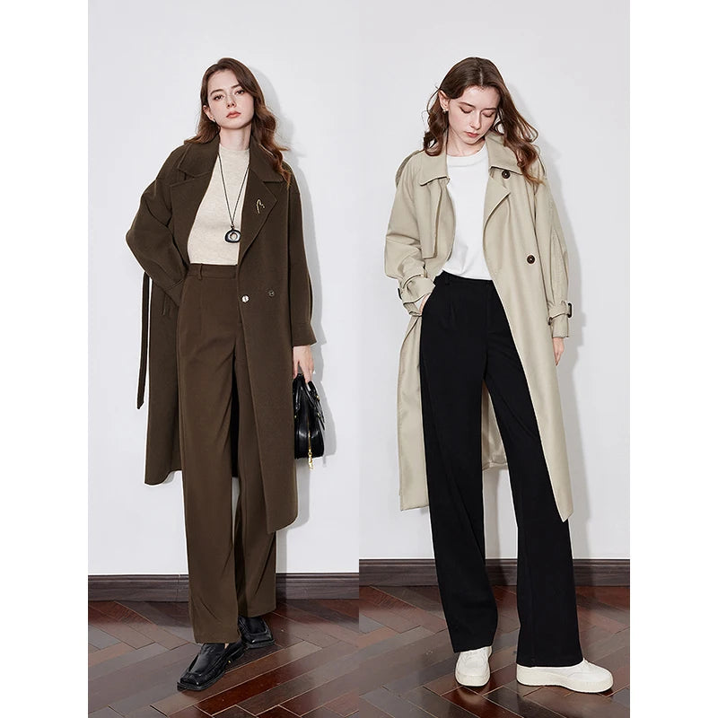 Calça Alfaiataria Feminina Reta Estilo Utilitário