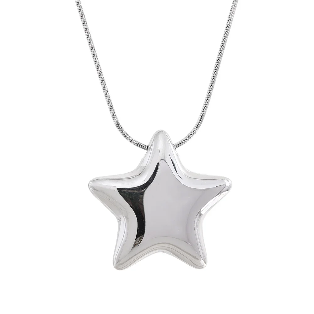 Colar Feminino Estrela em Aço 316L Prata
