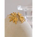 Yhpup 14g Light Flower Statement Big Temperament Stud Earrings 2025 Gift Women Anti Allergic Stainless Steel Jewelry PVD Plated