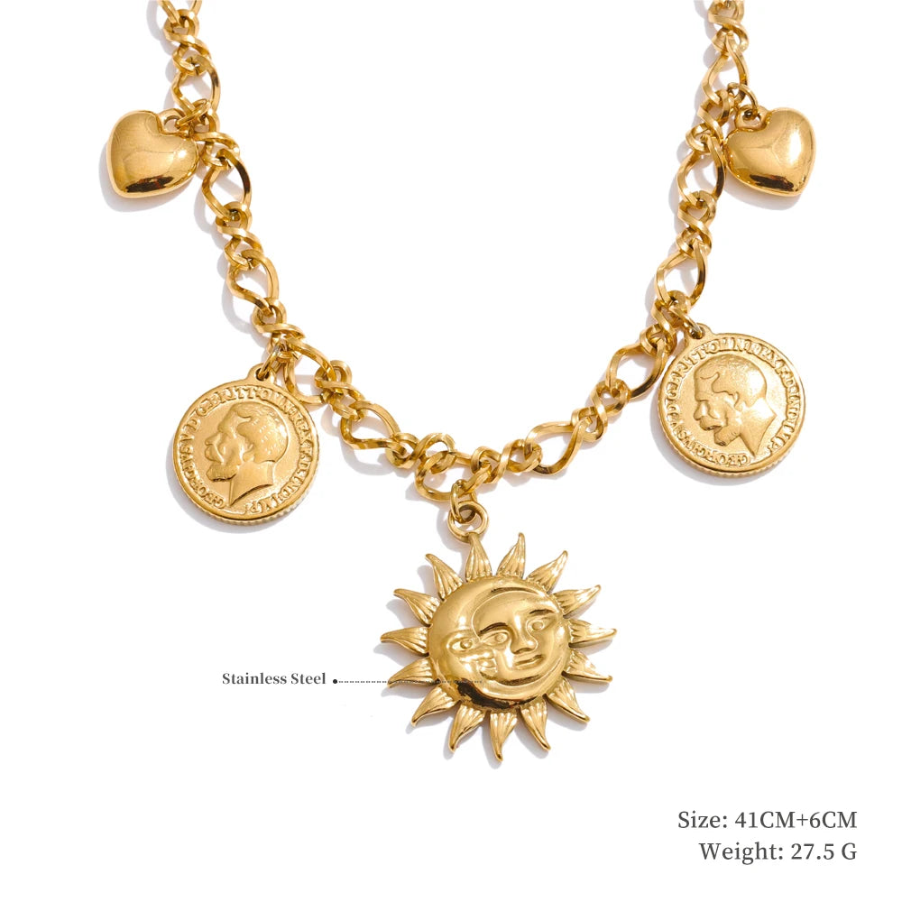 Colar Feminino Gota em Aço Inoxidável 6 YH1834A