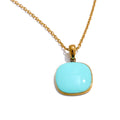 Colar Feminino Quadrado em Aço Inoxidável 4 Azul