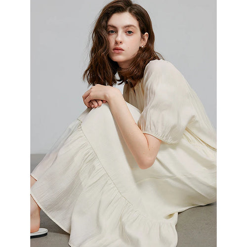 Vestido Midi de Viscose com Aplicação de Contas