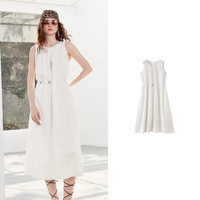 Vestido Feminino Degradê Aquarela com Caimento Solto