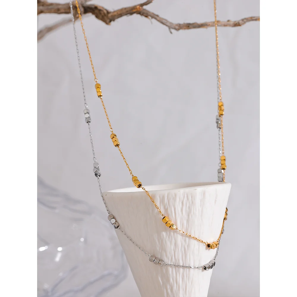 Colar Feminino Quadrado em Aço Inoxidável 5