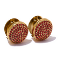 Brinco de Argola Redonda com Zircônias Coloridas