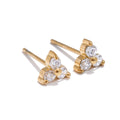 Brinco Flor Pequena com Zircônia