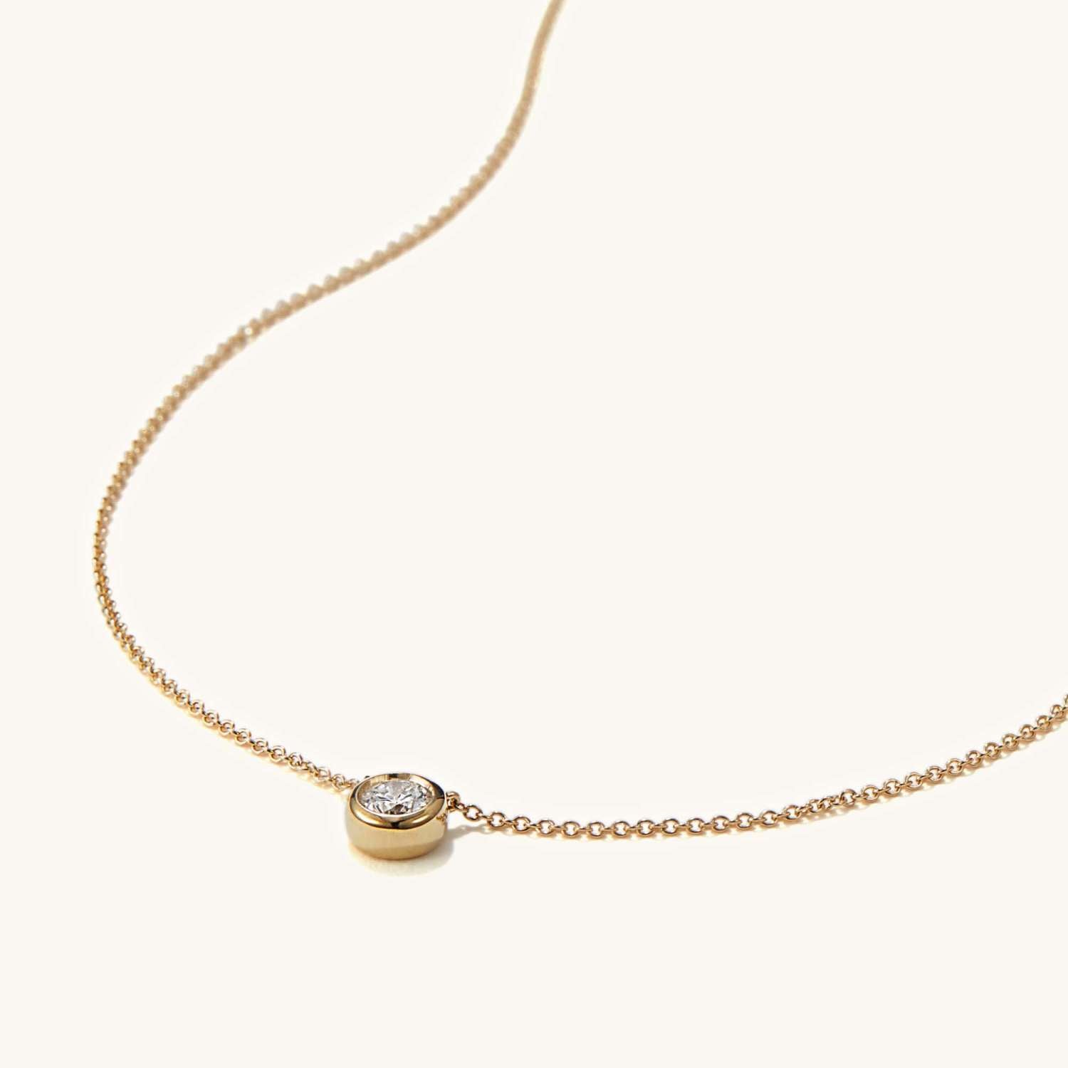 Colar Solitaire Diamond - Gold
