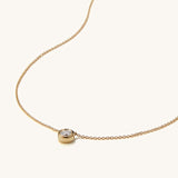 Colar Solitaire Diamond - Gold