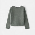 Suéter Feminino Tricotado de Inverno Off-Shoulder Cinza