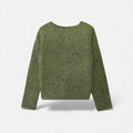 Suéter Feminino Tricotado de Inverno Off-Shoulder Verde Oliva