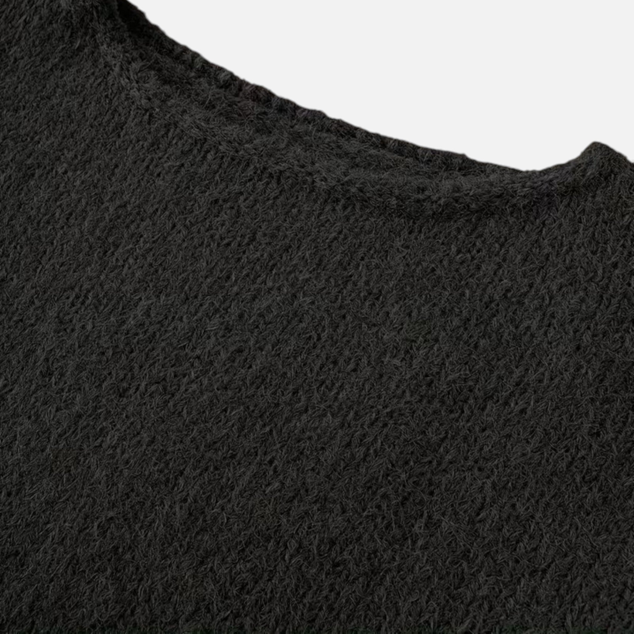 Suéter Feminino Tricotado de Inverno Off-Shoulder