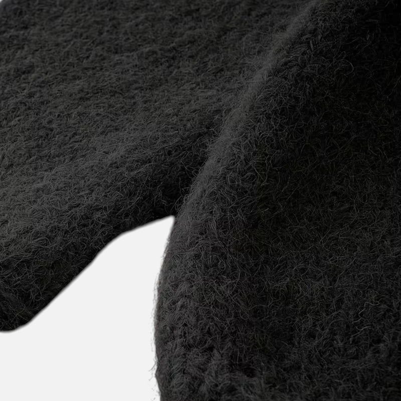 Suéter Feminino Tricotado de Inverno Off-Shoulder