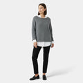 Suéter Feminino Tricotado de Inverno Off-Shoulder