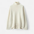 Suéter Feminino de Cashmere com Gola Alta - Elegância e Conforto Branco