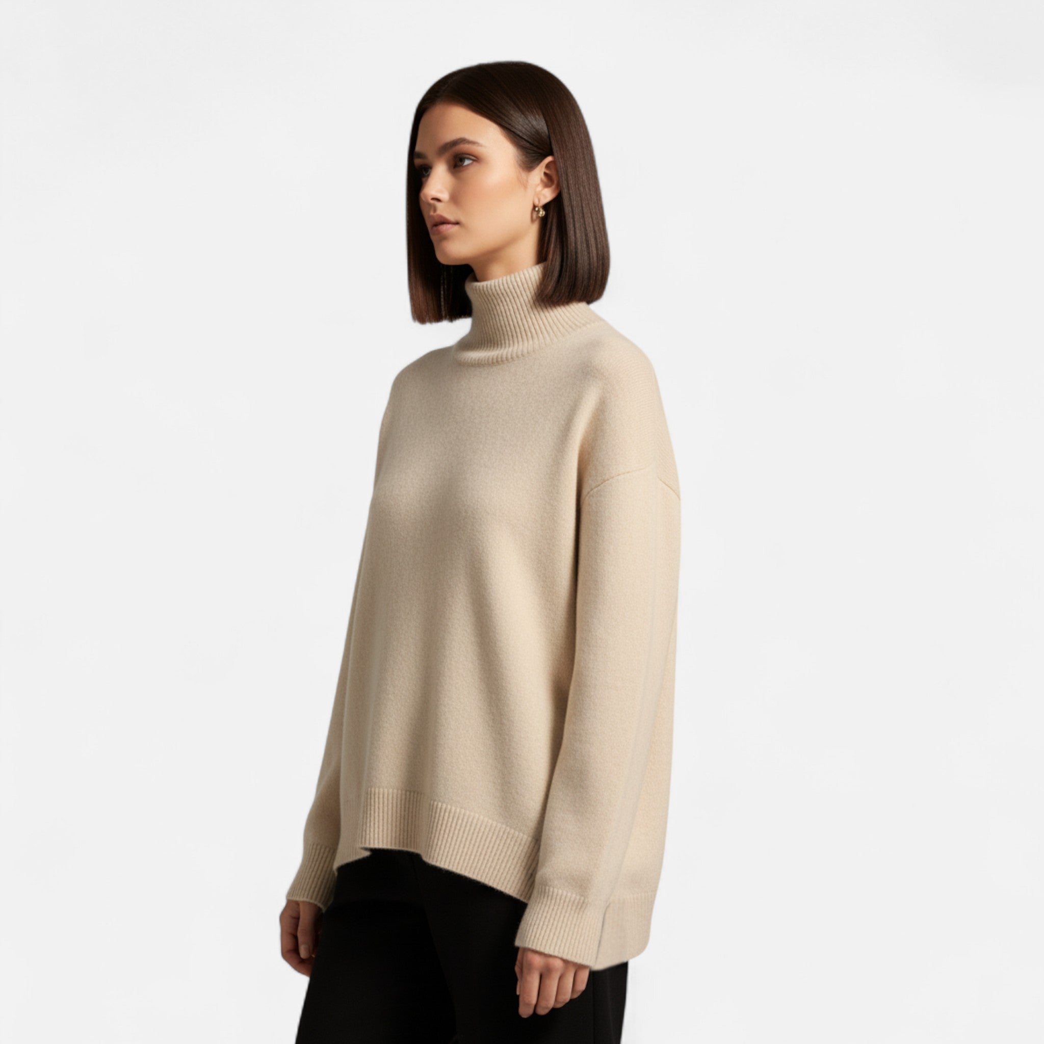 Suéter Feminino de Cashmere com Gola Alta - Elegância e Conforto