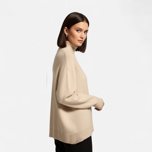 Suéter Feminino de Cashmere com Gola Alta - Elegância e Conforto