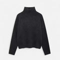 Suéter Vintage Feminino de Gola Alta – Clássico Calor de Inverno Preto