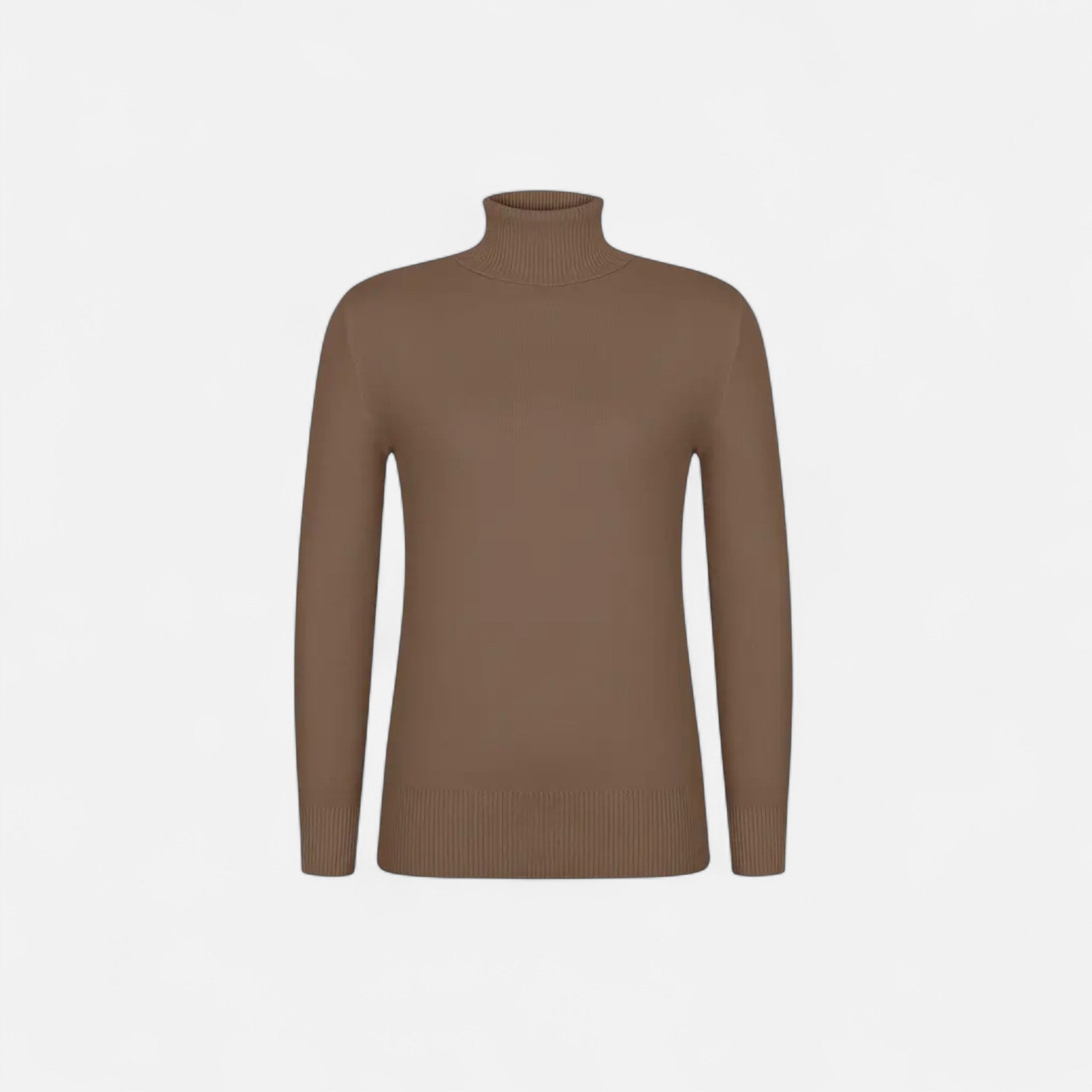 Suéter de Lã Feminino – Conforto Inverno Heritage Caqui