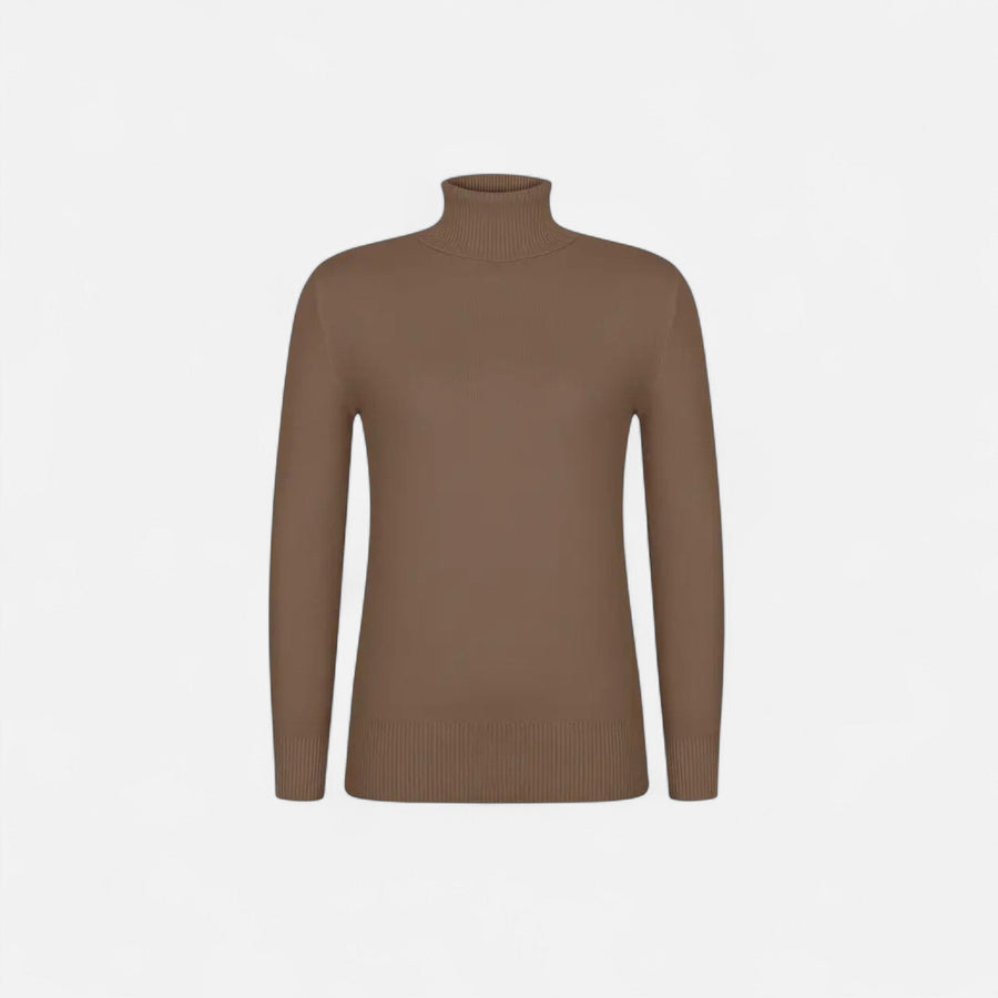 Suéter de Lã Feminino – Conforto Inverno Heritage Caqui
