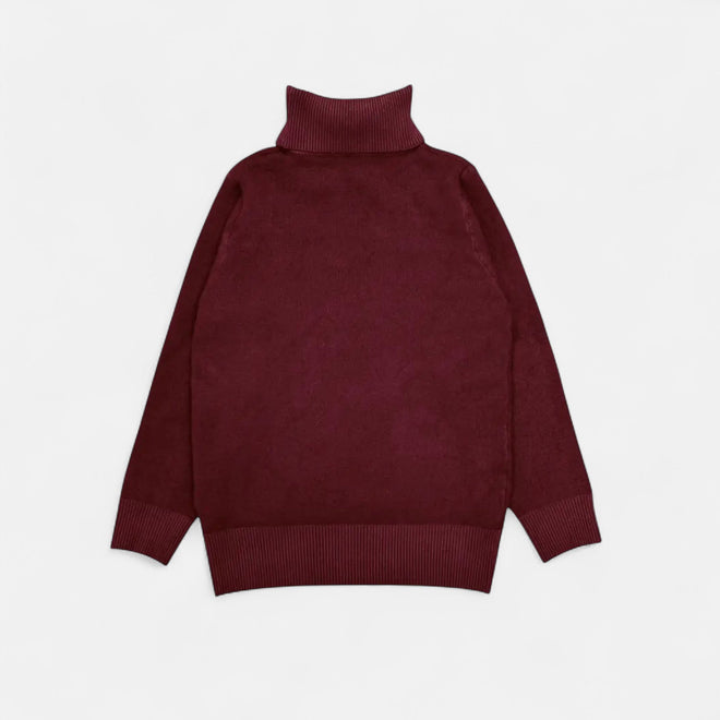 Suéter de Lã Feminino – Conforto Inverno Heritage Vermelho Vinho