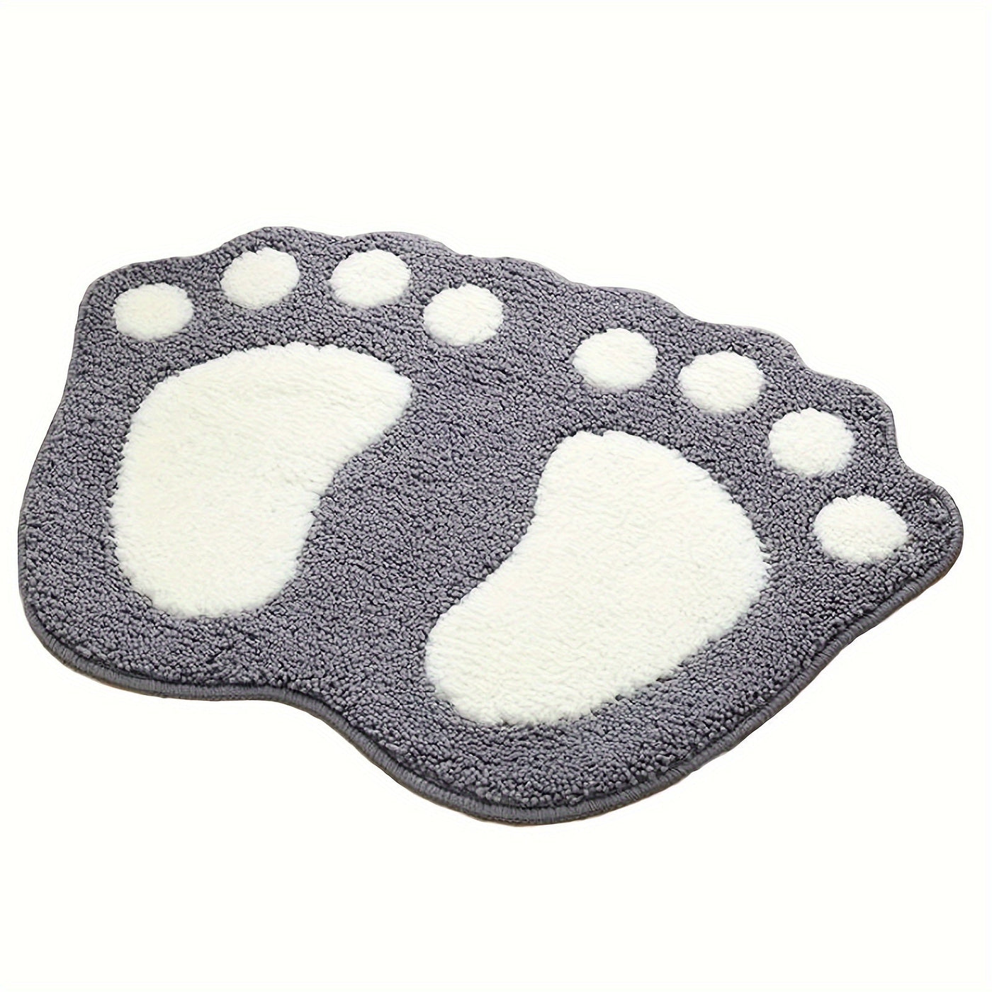 Tapete Antiderrapante em Forma de Pé – Conforto e Segurança para o Banheiro