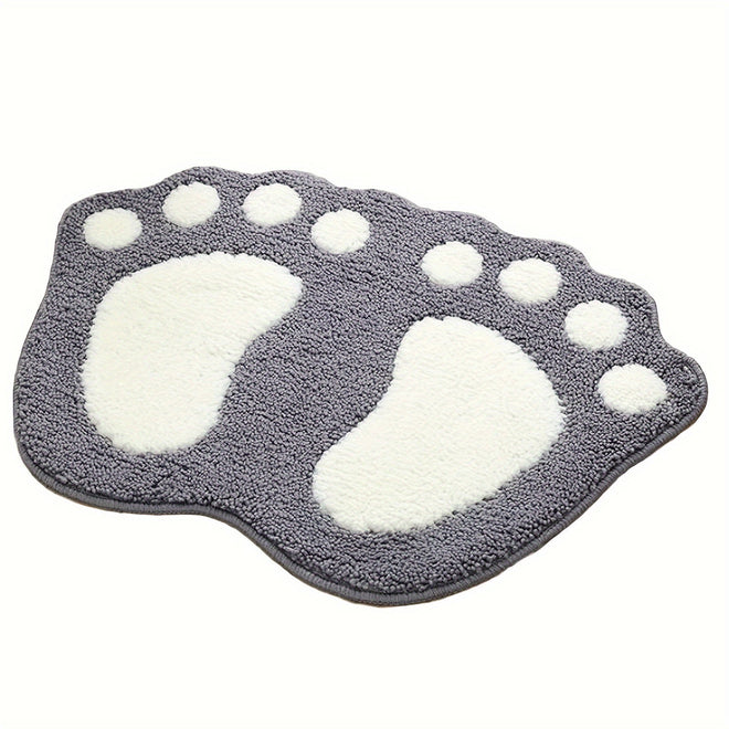 Tapete Antiderrapante em Forma de Pé – Conforto e Segurança para o Banheiro