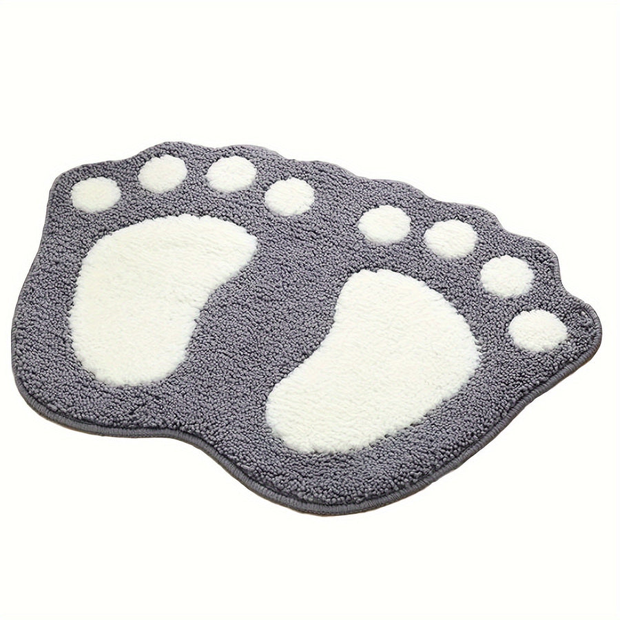 Tapete Antiderrapante em Forma de Pé – Conforto e Segurança para o Banheiro