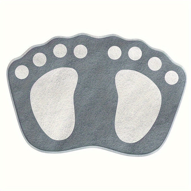Tapete Antiderrapante em Forma de Pé – Conforto e Segurança para o Banheiro