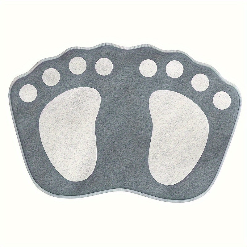 Tapete Antiderrapante em Forma de Pé – Conforto e Segurança para o Banheiro