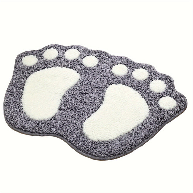 Tapete Antiderrapante em Forma de Pé – Conforto e Segurança para o Banheiro