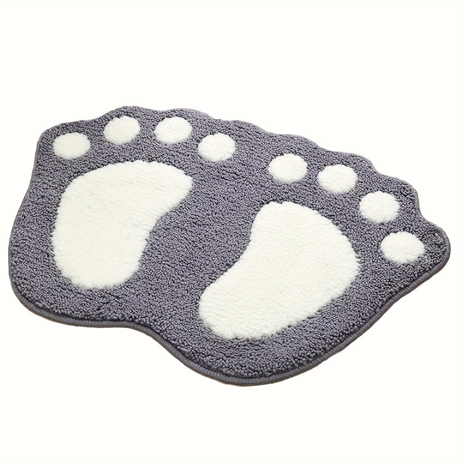 Tapete Antiderrapante em Forma de Pé – Conforto e Segurança para o Banheiro