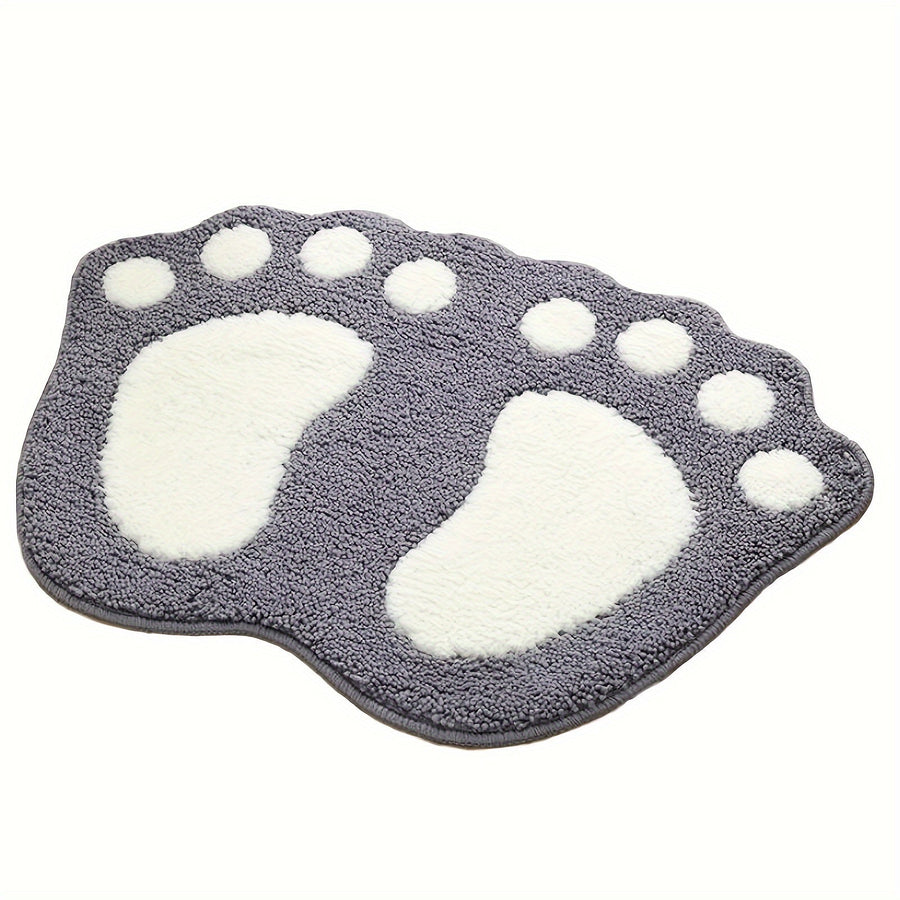 Tapete Antiderrapante em Forma de Pé – Conforto e Segurança para o Banheiro