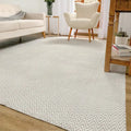 Tapete Grande para Sala em Algodão Antiderrapante 200x300cm Cinza