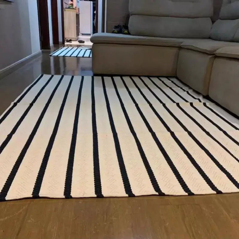 Tapete Listrado para Sala em Algodão 150x250cm