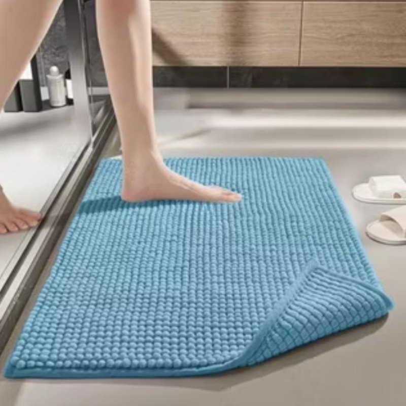 Tapete banheiro moderno absorvente e macio Azul claro