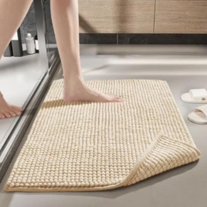 Tapete banheiro moderno absorvente e macio Bege