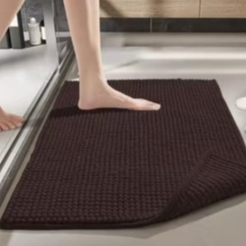 Tapete banheiro moderno absorvente e macio Marron