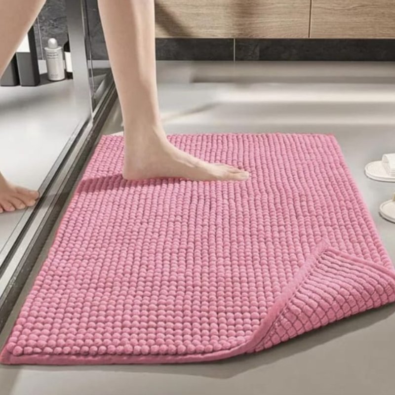 Tapete banheiro moderno absorvente e macio Rosa