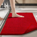 Tapete banheiro moderno absorvente e macio Vermelho