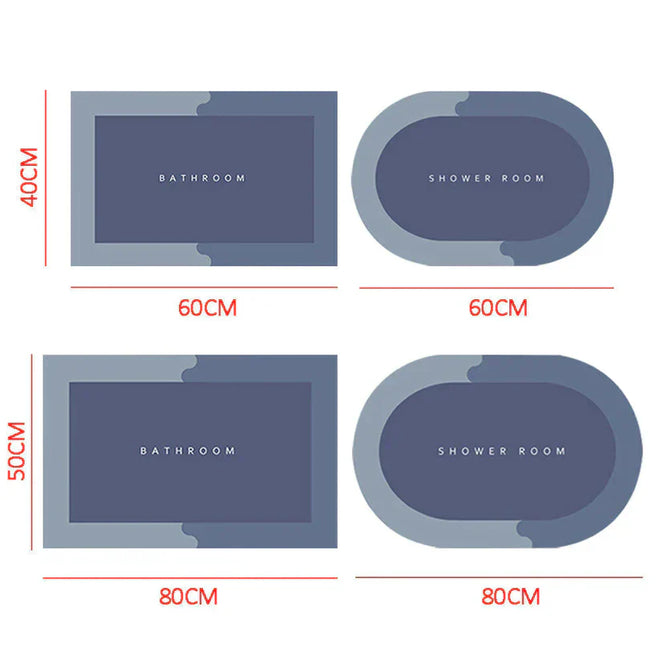 Tapete de Banho Antiderrapante com Secagem Rápida | Super Absorvente para Banheiro