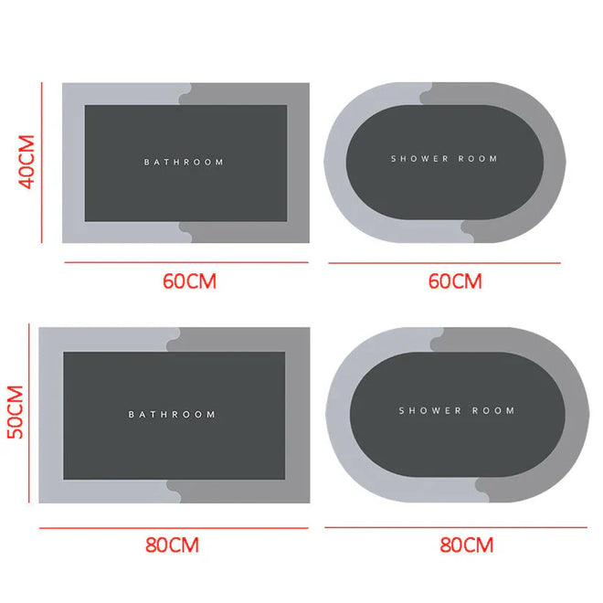 Tapete de Banho Antiderrapante com Secagem Rápida | Super Absorvente para Banheiro