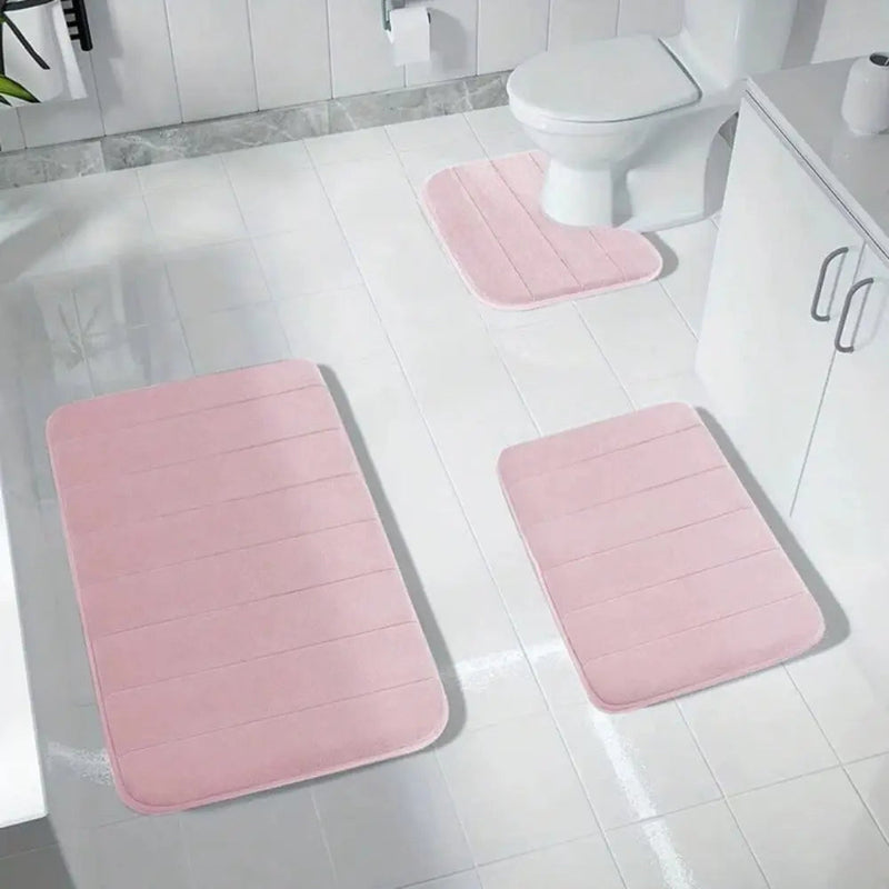 Tapete de Banho Antiderrapante em Espuma de Memória Luxuosa Rosa